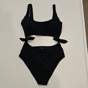 Aerie Black One-Piece Swimsuit Size L
